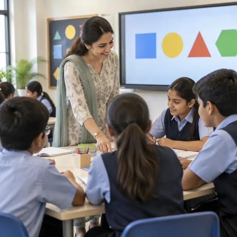 Teacher-led learning in a India classroom