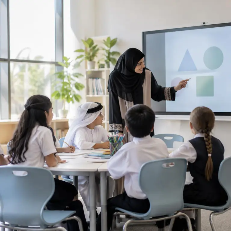 Teacher-led learning in a United Arab Emirates classroom