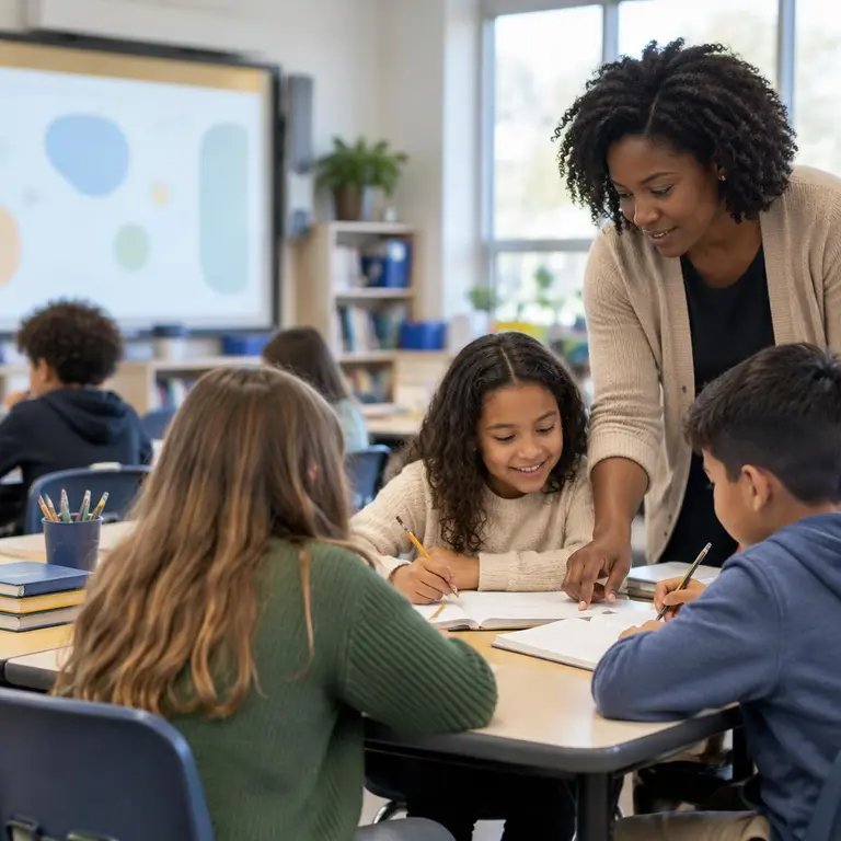 Teacher-led learning in a United States classroom